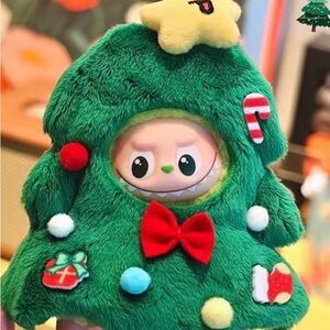 Festive Green Plush Christmas Tree Toy doll not included